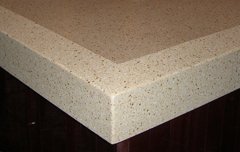 edge of granite countertop in a bar