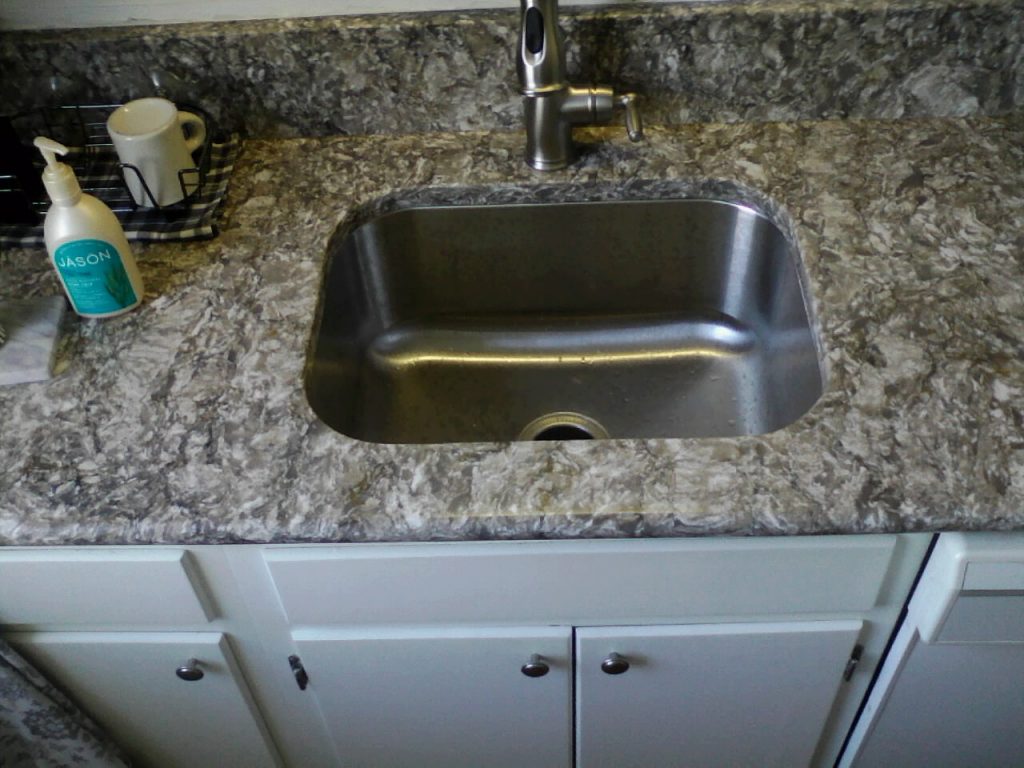 Stainless Steel Sink on a granite countertop
